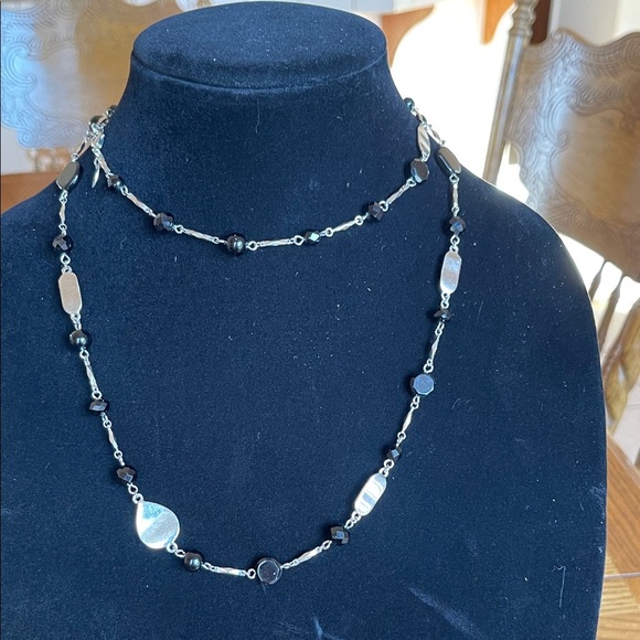 Lia Sophia Black and Silver Necklace - Picture 5 of 5